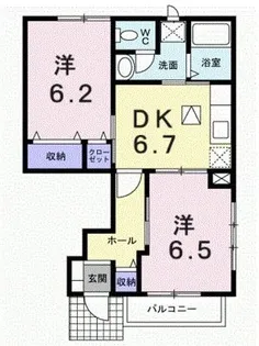 リヴァーパークC【1階】の間取り