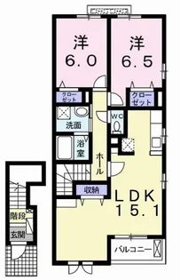 リジエール・ドゥ【2階】の間取り