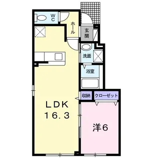 ハイツ ペガサスII【1階】の間取り