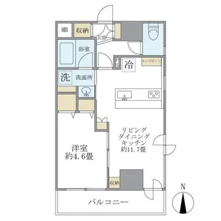 ISM中野坂上【4階】の間取り