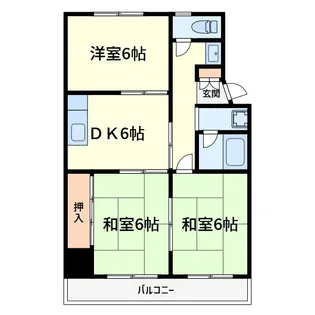 リーガルメゾン津之江II【2階】の間取り