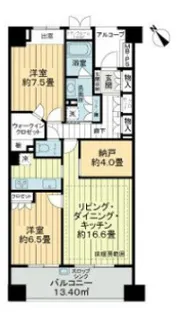 ライオンズヒルズ田端不動坂【4階】の間取り