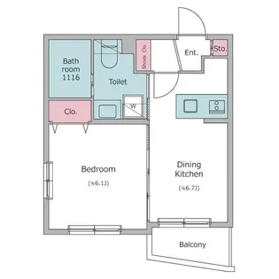 レジディア世田谷若林【2階】の間取り