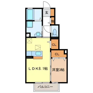 サン ルミエール相川【1階】の間取り