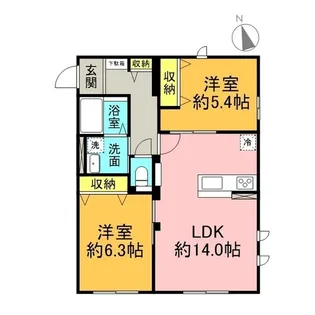 Harmony田園【1階】の間取り