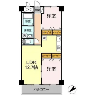 モニュメントスクウェア 弐番館【3階】の間取り