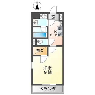 ルミナスパレス一宮駅西【8階】の間取り