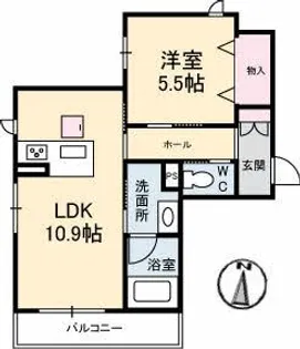 シャーメゾンREGALO【1階】の間取り