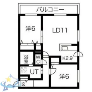 シャトーアネックス【1階】の間取り