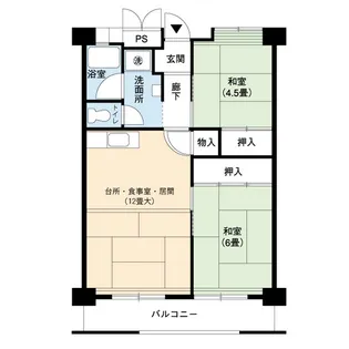 UR豊明栄【6階】の間取り