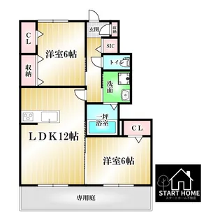 モンプリミエルラシオンII【1階】の間取り