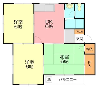 レジデンス香川II【3階】の間取り