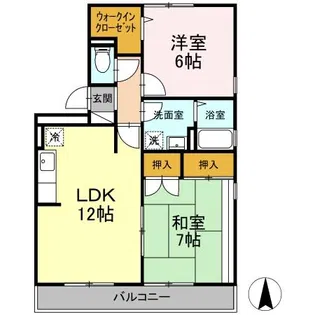 ドミールパーク江崎 1【3階】の間取り