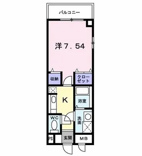 メープル立川【4階】の間取り