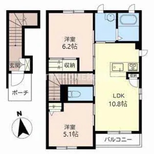 リジエール甲南【2階】の間取り