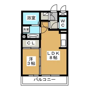 アンフルール【1階】の間取り