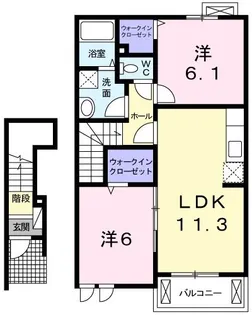 サニー・クリアネス A【2階】の間取り