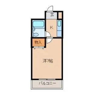 ライオンズマンション宇都宮一番町104【1階】の間取り
