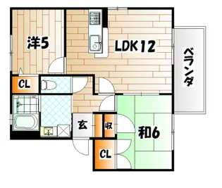フルール・メゾン【2階】の間取り