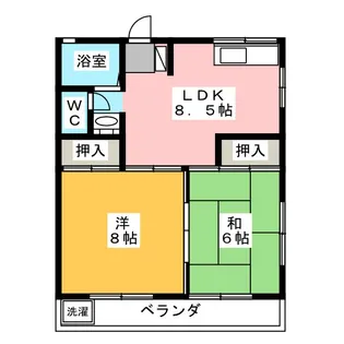コーポ ラ ヒル【2階】の間取り