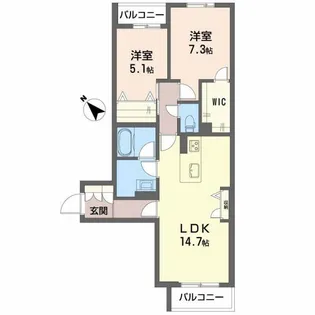 シャーメゾン ルポア【2階】の間取り