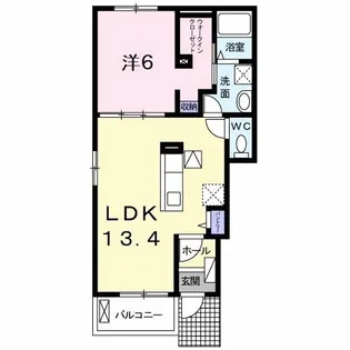 アクア・アルテB【1階】の間取り