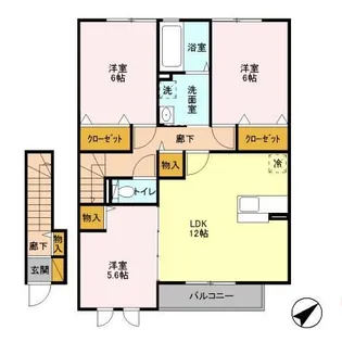 ルミエール A【2階】の間取り