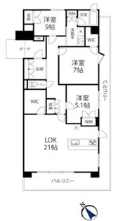 グランスイートハート【6階】の間取り