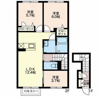 シャーメゾン秋和【2階】の間取り