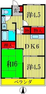 泉コープ西【5階】の間取り