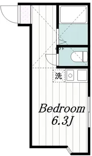 ユナイト生田マドンナストリート【1階】の間取り