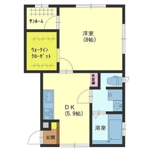 コンチネンタル千代田【1階】の間取り