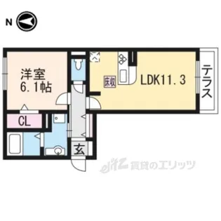 グランシャリオ二町A棟【3階】の間取り
