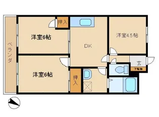 センチュリーマンション嵯峨【4階】の間取り