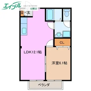 プリムヴェール【2階】の間取り