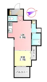 ラ・ガール・ウエストII【3階】の間取り