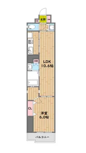 ルーベンス上町台【3階】の間取り