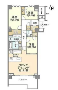 ザ・パークハウス代々木大山レジデンス【3階】の間取り
