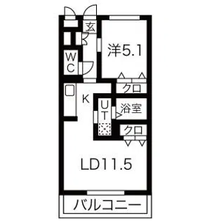 エトワールKEI【1階】の間取り