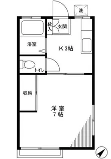サニーフラット鶴川【2階】の間取り