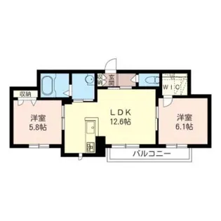 ヴァンヴェール菅生【2階】の間取り