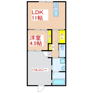 contento A棟【2階】の間取り