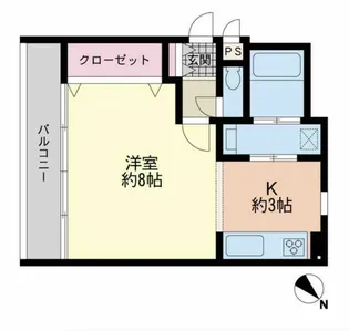 アネシス大倉山405【4階】の間取り