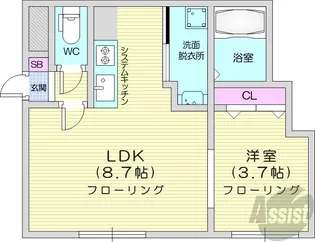 PATHOS MARUYAMA【4階】の間取り