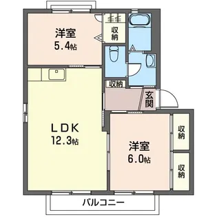 グレースガーデニアV【2階】の間取り