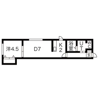 Alba Rose 桑園【2階】の間取り