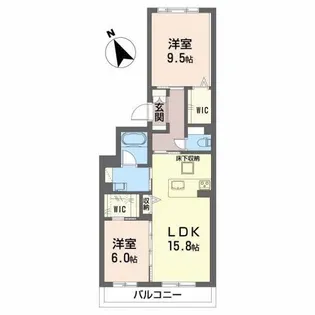 フロントマーレ【3階】の間取り