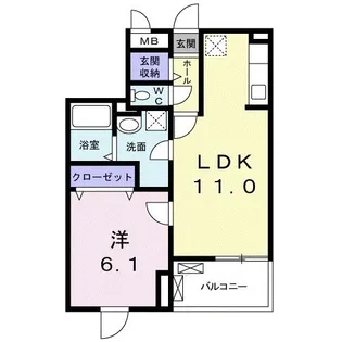 メゾンスピカ【1階】の間取り