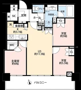 GLOBAL FRONT TOWER グローバルフロントタワー【14階】の間取り