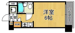 キューブ塚口【3階】の間取り